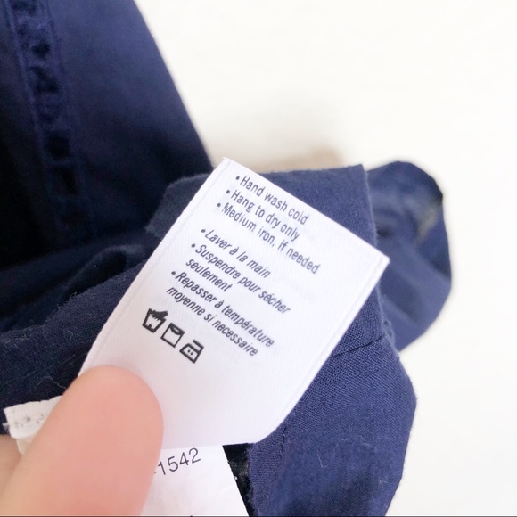 Paige | Dark Blue Cutout Cotton Tank Size Large - Picture 6 of 7